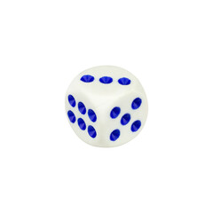 dice isolated from background, number 3, 6 and 5