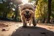 Aggressiver Hund im Park ohne Leine