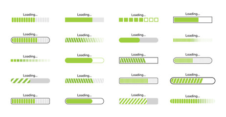 Fototapete - Loading bar progress icons. Load sign vector illustration. System software update and upgrade concept Vector illustration