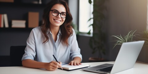 Poster - Distance education or work, young girls