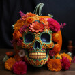 Halloween, Maske, Kunst, Dekoration, bunt, Kürbis, Schädel, Halloween, mask, art, decoration, colorful, Skull, Pumpkin