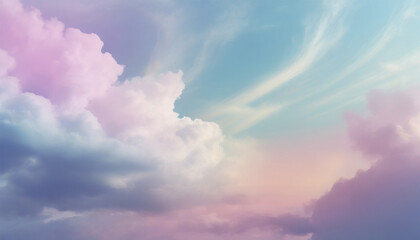 Wall Mural - pastel gradient mystical fantasy cloudscape hd phone wallpaper ai generated