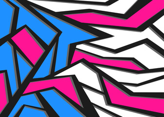 Poster - Abstract background with colorful irregular geometric shapes pattern