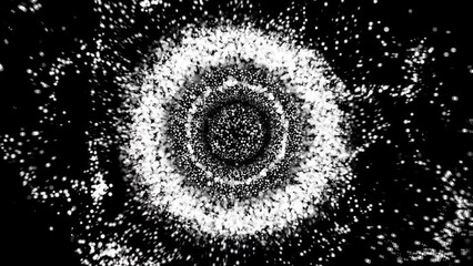 Wall Mural - Abstract Background Black And White Bubbling Circles 23