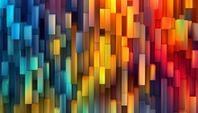 Rainbow Colored Rectangular Vertical Block Background