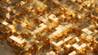 Gold low poly cube texture #2