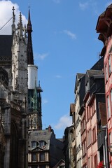 Canvas Print - Old town in Rouen, France 