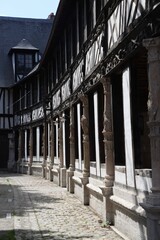 Poster - old ossuary place in Rouen, France 