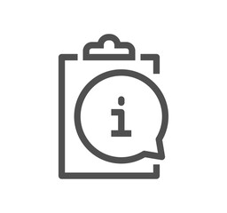 Poster - Clipboard related icon outline and linear vector.