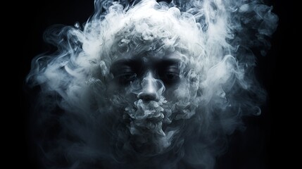 Fototapeta monster face made out of smoke