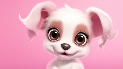 illustration of beautiful puppies generative ai