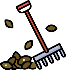 Sticker - Sweeping dry leaf icon