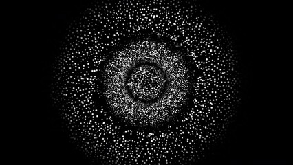 Wall Mural - Abstract Background Black And White Bubbling Circles 15