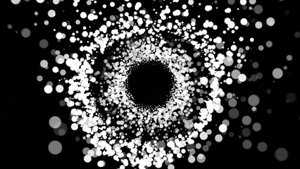 Wall Mural - Abstract Background Black And White Bubbling Circles 14