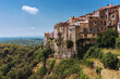 View of a medieval village in the south of France - Tourrettes-sur-Loup. Tourrettes-sur-Loup - the city of violets