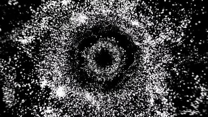 Wall Mural - Abstract Background Black And White Bubbling Circles 8