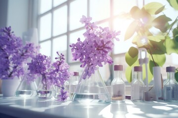 Poster - A bunch of bottles sitting on top of a table. Perfect for showcasing different beverage options or for use in a bar or restaurant setting
