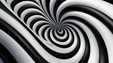 A mesmerizing blend of symmetry and chaos, the fluid curves of this abstract black and white spiral pattern invite contemplation and evoke a sense of wild beauty