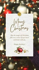 Canvas Print - Gold Classy and Elegant Merry Christmas card
