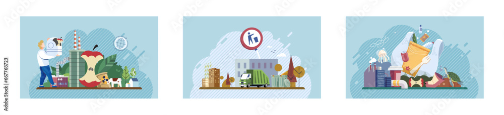 High Risk Environment Image Nature pollution. Vector illustration. There is high risk environmental ...