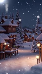 christmas night scene in the night