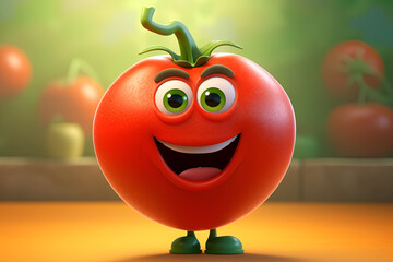 Poster - Tomato cute character.