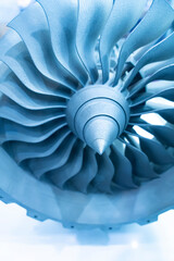 Wall Mural - 3D printer turbine engine printed model metal plastic