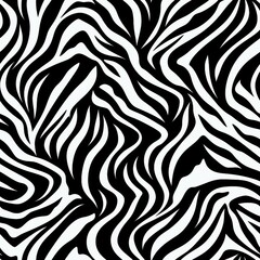 Aufkleber - Black and White Zebra Chic Pattern