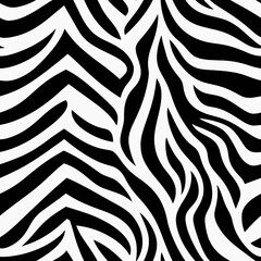 Aufkleber - Black and White Zebra Chic Pattern