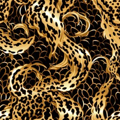 Aufkleber - Leopard Print Elegance Pattern