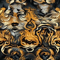 Aufkleber - Tiger King Majesty Pattern