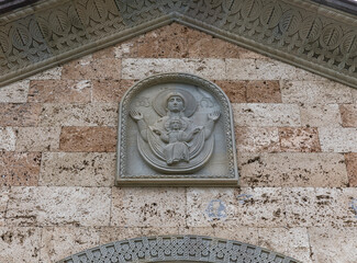 Poster - Virgin Mary. Bas - relief