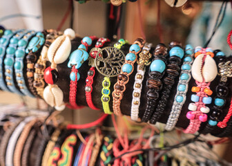 hand made items that are sold to tourist as souvenirs in the streets of costa rica in tamarindo beach and shopping areas   