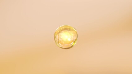 Poster - 3d nourishing therapy is created by combining liquid bubbles. the ingredients of macro shot mix to f