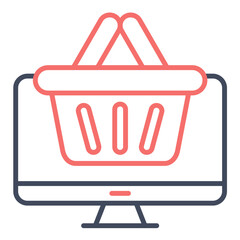 Poster - Online Shopping Basket Icon