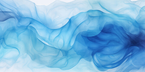 Wall Mural - Wave. Blue, white abstract watercolor wave flowing fabric, smoke. Isolated teal, blue aqua wave. Banner Graphic Resource art background for silk, smoke, water wave, ocean wave, abstract wavy backdrop