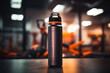 Photo of a thermos in the gym.