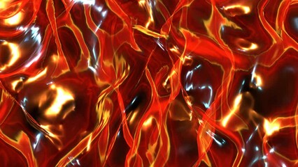 Poster - Abstract glossy background with glowing light and curvy lines.