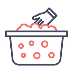 Sticker - Hand Washing Clothes Icon