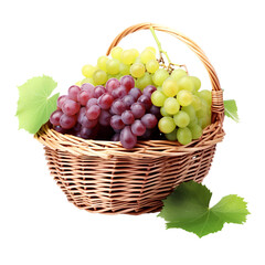 Wall Mural - grapes in a basket