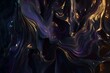 dark fluid with shimmering neon details, opulent texture backdrop. Generative AI