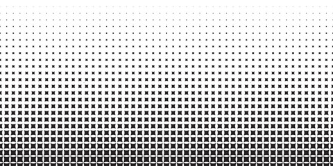 Poster - Black and white halftone dotted pattern.