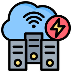 Poster - Electricity Outline Color Icon
