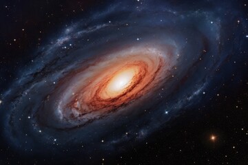 Wall Mural - view of spiral galaxy from outer space