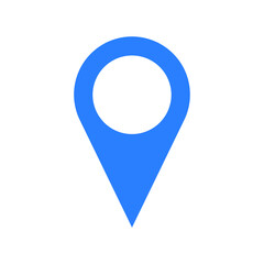 Poster - blue location pointer pin or you are here marker hotspot symbol sign icon. vector image.