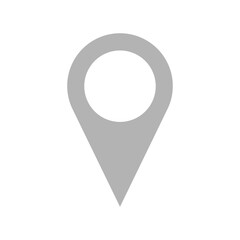Poster - gray location pointer pin or you are here marker hotspot symbol sign icon. vector image.