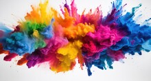 A Colorful Cloud Of Paint Is Shown In This Image. Generative AI.