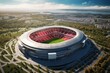 Stadium designs optimizing audience experience and safety standards.