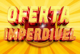 Fototapeta  - Oferta imperdivel Banner 3D Vector Illustration Promotion Big. banner template design. web banner