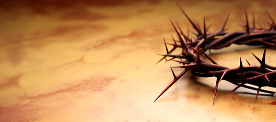 Crown of thorns of Jesus with copy space